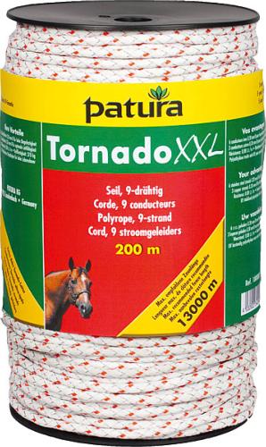 Corde de Clôture Tressée Ultra Solide TORNADO XXL, PATURA 