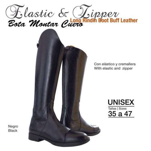 ZALDI - Bottes équitation en cuir sans lacets EFL 140