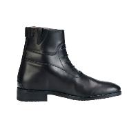 EQUESTRO - Boots Jodhpur Confort Extrême à Lacets et Zip en Cuir Italien 