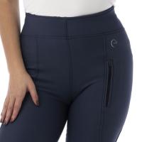 EQUITHEME - Legging Equitation Softshell à Poches Zippées DOLMYT fond Silicone 