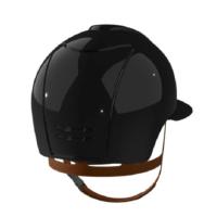 KEP ITALIA - Casque d'Equitation CROMO 2.0 SHINE Visière XL Jugulaire Camel