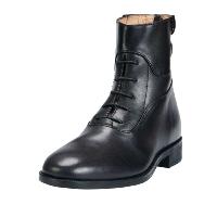 EQUESTRO - Boots Jodhpur Confort Extrême à Lacets et Zip en Cuir Italien 