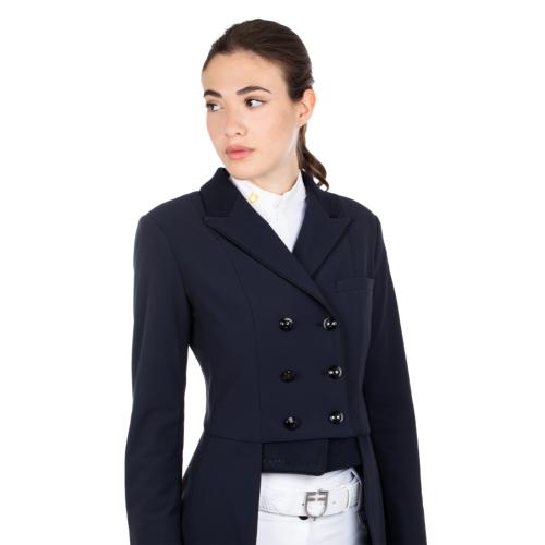 EQUESTRO - Veste de Dressage Longue en Stretch pour Concours, 