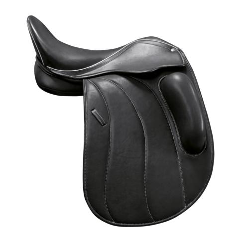 KAVAR  - Selle de Dressage monoquartier Semie Creuse en cuir avec taquet de genou