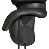KAVAR  - Selle de Dressage monoquartier Semie Creuse en cuir avec taquet de genou