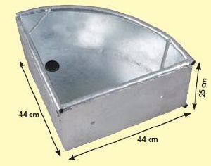 Mangeoire d’Angle d'Ecurie Demi-Cercle en Acier, PATURA 