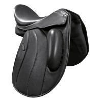 KAVAR  - Selle de Dressage monoquartier Semie Creuse en cuir avec taquet de genou