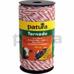 PATURA - Fil électro-plast. TORNADO pour clôture électrique L200 m, blanc-orange