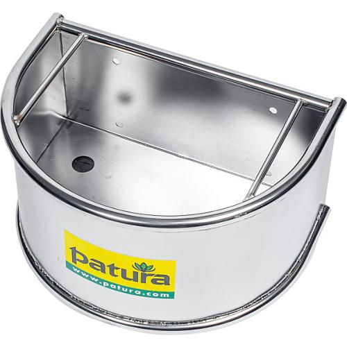 Mangeoire Inox Anti Gaspi 25 Litres Demi Cercle pour Chevaux, PATURA