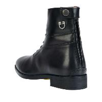 EQUESTRO - Boots Jodhpur Confort Extrême à Lacets et Zip en Cuir Italien 