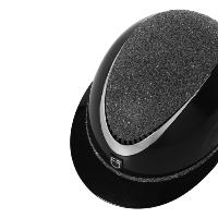 EQUESTRO - Casque d'Equitation strass à grande visière LUXE