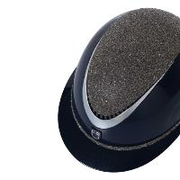 EQUESTRO - Casque d'Equitation strass à grande visière LUXE