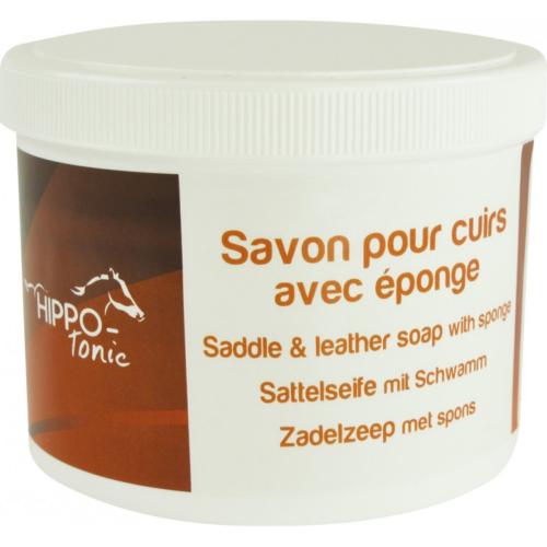 HIPPOTONIC - Savon Glycériné pour Cuir avec Éponge, 500 ML 