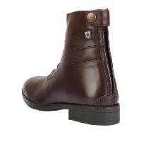 EQUESTRO - Boots Jodhpur Confort Extrême à Lacets et Zip en Cuir Italien 