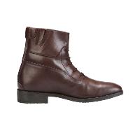 EQUESTRO - Boots Jodhpur Confort Extrême à Lacets et Zip en Cuir Italien 