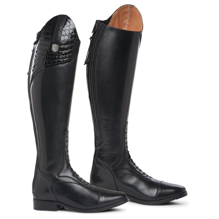 Bottes d'Equitation SOVEREIGN Lux en Cuir Souple Haut Vernis, MOUNTAIN HORSE